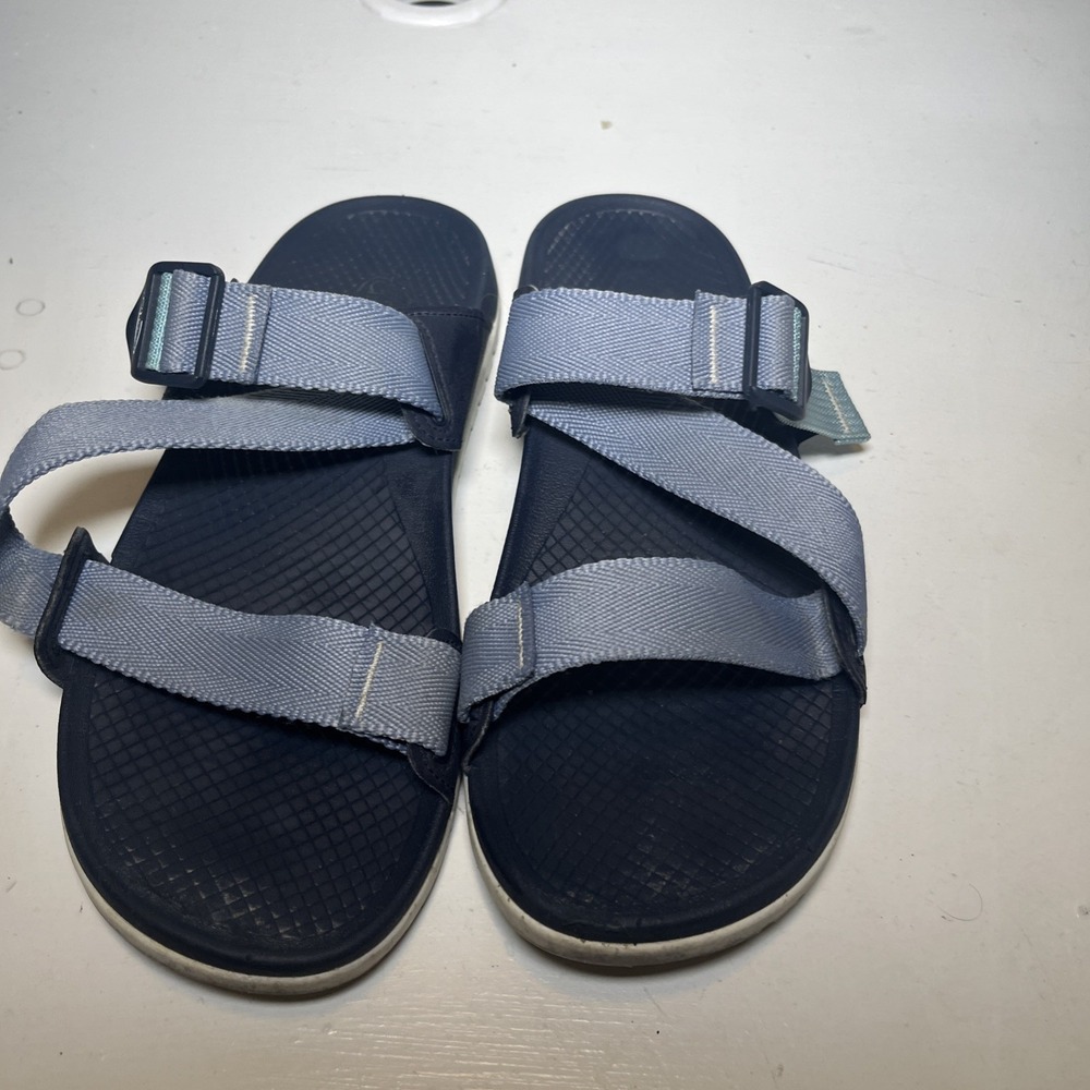 Chaco Women's Blue Lowdown Adjustable Slide Sandals Size 9